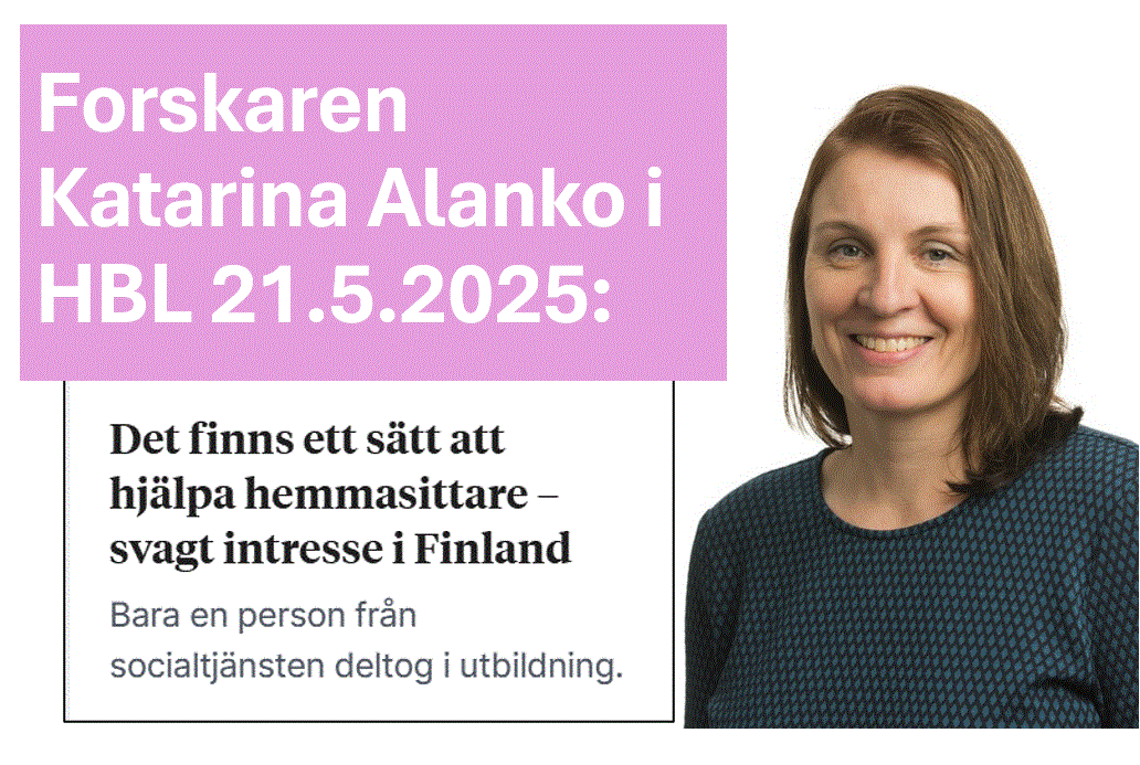 Pressklipp ur HBL och bild på Katarina Alanko
