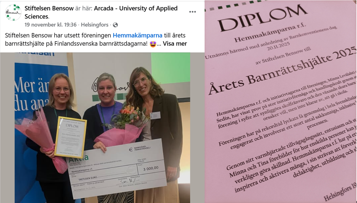 Vi är Årets barnrättshjältar!